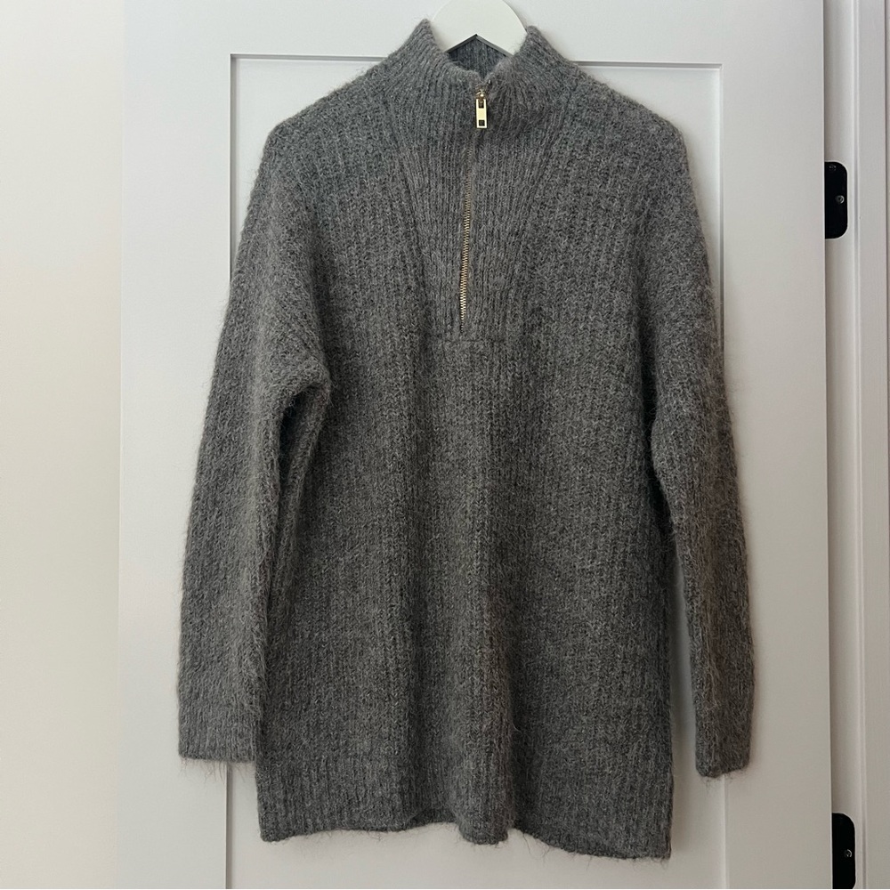 Express Charcoal Oversized Turtleneck Sweater
